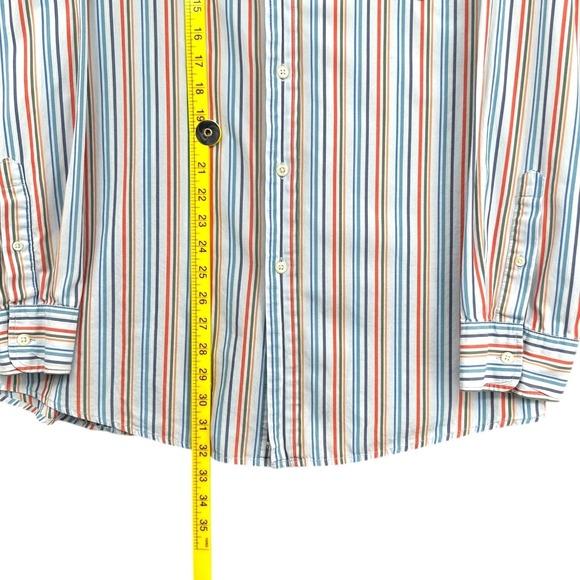 J. Crew Striped Button Down Shirt Men's XL Long Sleeve Cotton Casual Everyday - Picture 4 of 5